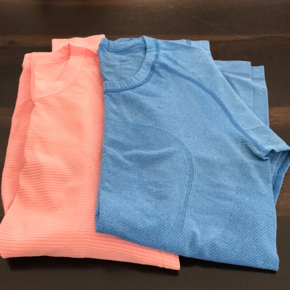 Pink and blue long sleeve.